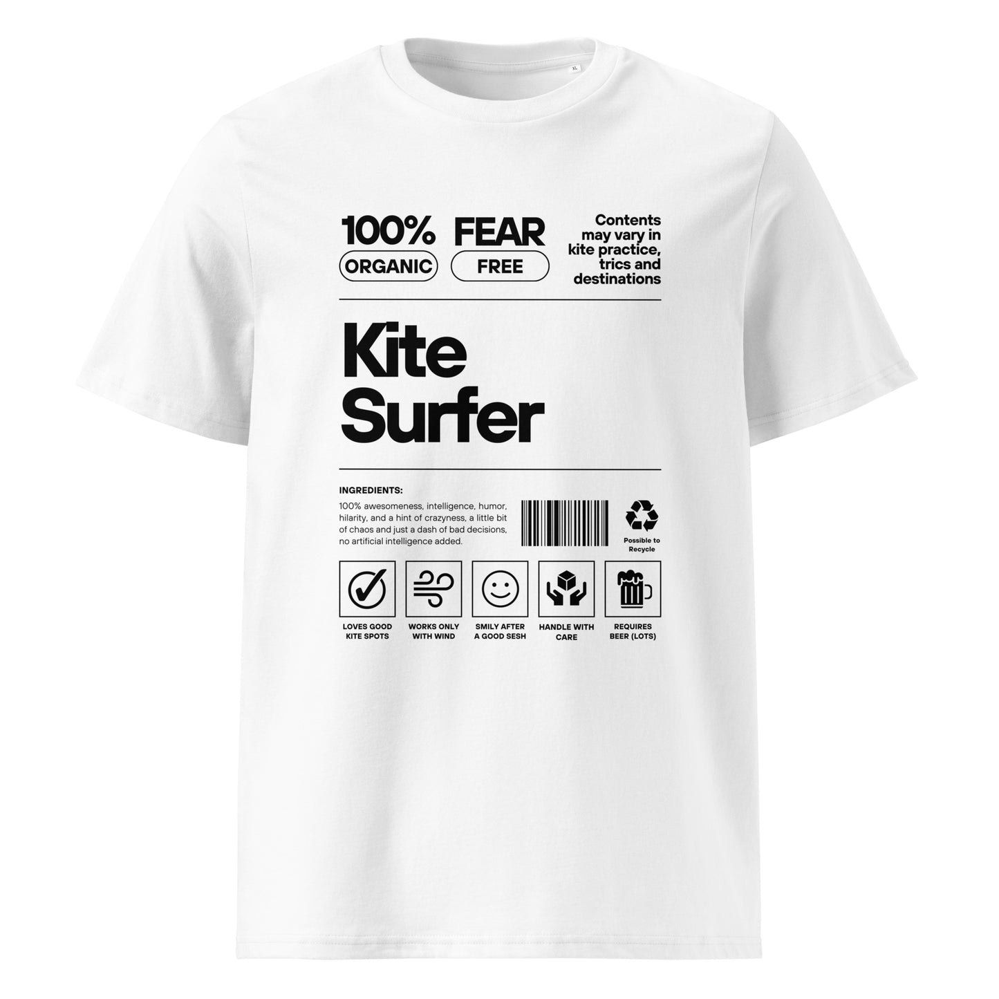 T-Shirt Kitesurf Kitesurfer Front